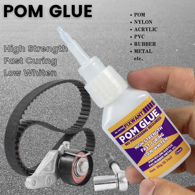 FIXWANT Sofort-Superkleber transparent für POM, Nylon, Acryl, PVC, Gummi und Metall, 20g - Bild 1