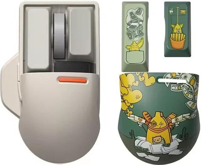 LOFREE Touch PBT Kabellose Maus mit OLED-Bildschirm, Bluetooth und USB-Empfänger, 4000 DPI, Multicolor - Bild 1