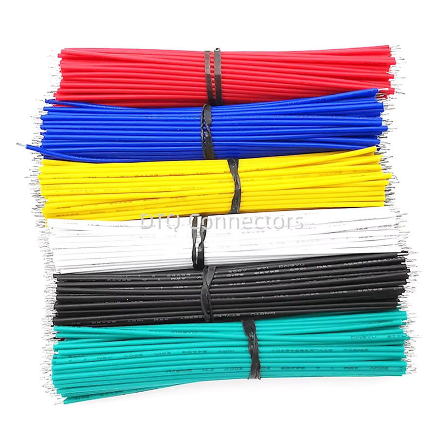 100 Stück UL1007 Jumper Kabel Set in 6 Farben, doppelseitig verzinnt, verschiedene AWG-Stärken (26/24/22/20/18) - Bild 2