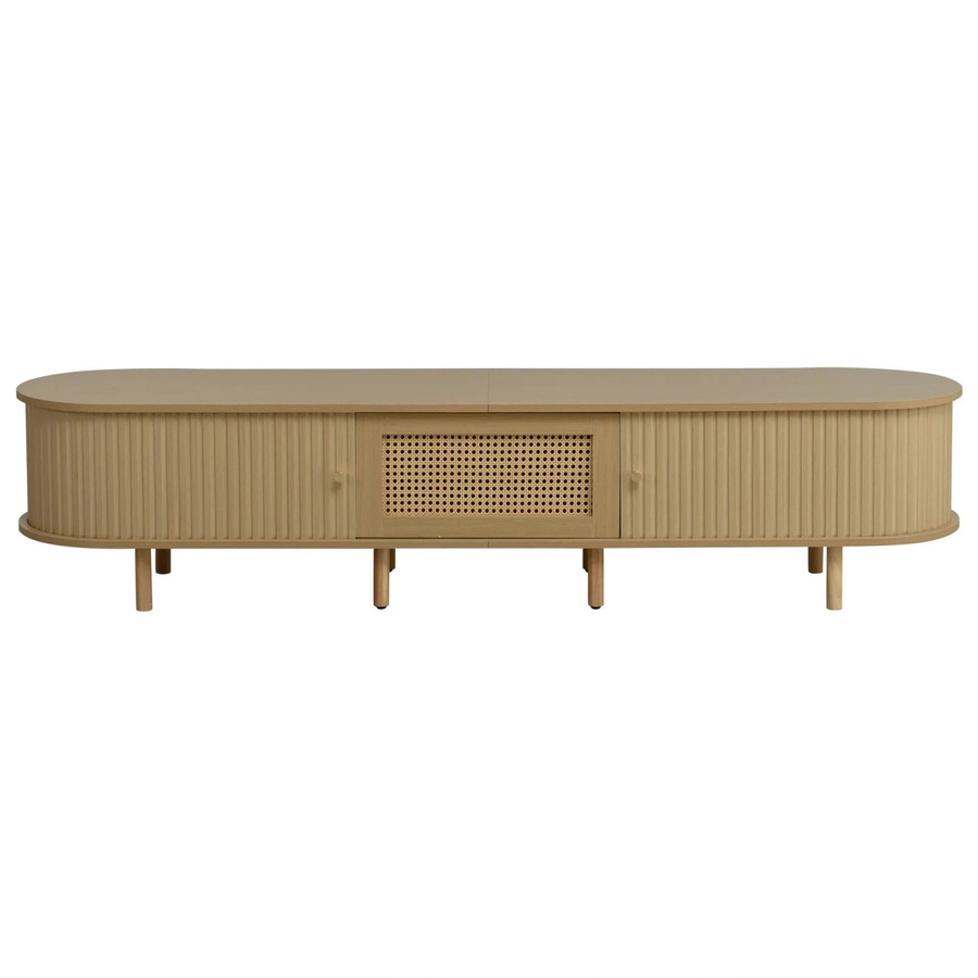 Merax TV-Lowboard Modern in Beige mit Rollo-Tür, B/T/H: 180 x 40 x 40 cm - Bild 2