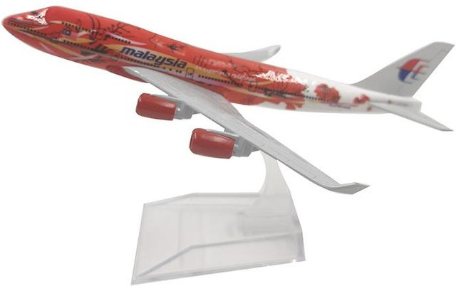 Jason Tutu Malaysia Airlines Boeing 747 Flugzeugmodell, Metall, 1/400 Maßstab, ab 14 Jahren - Bild 1