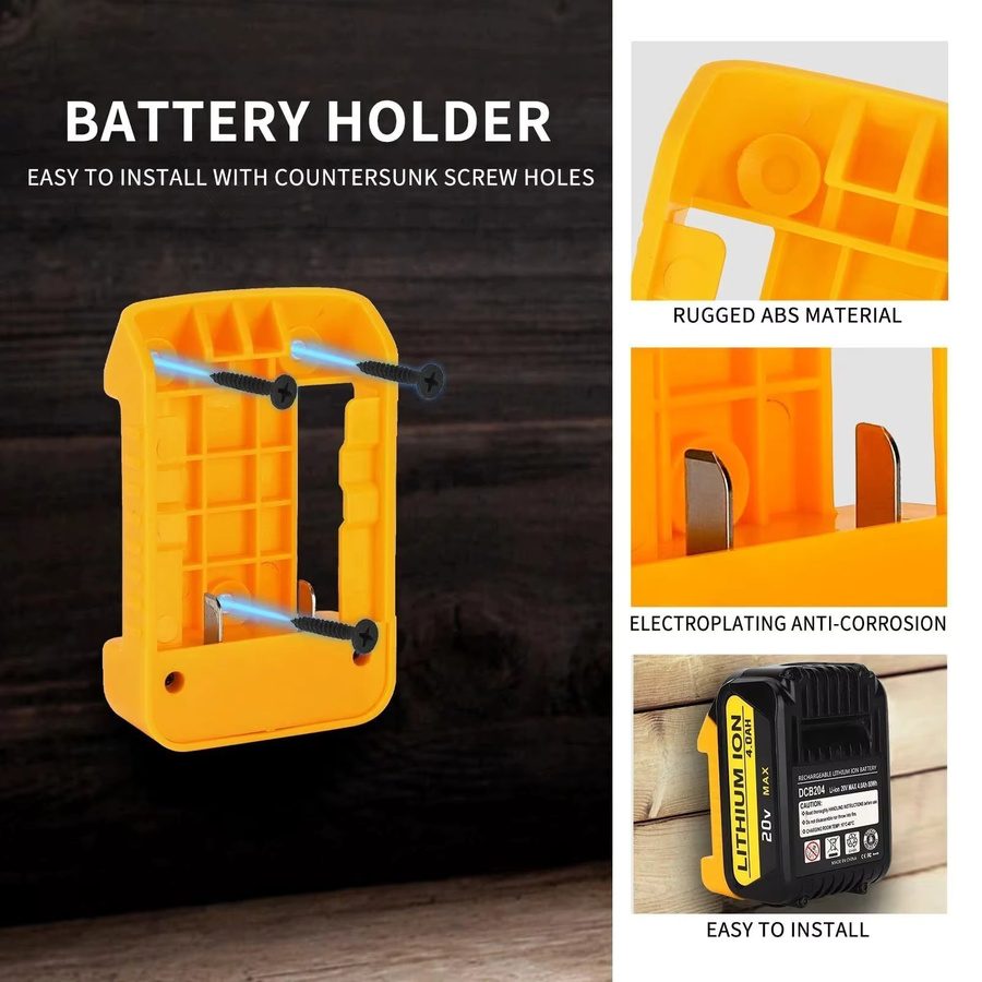 Verbessertes Powerbank-Ladegerät für DeWalt 18 V Lithium-Akkus mit USB-C Anschluss für Laptops und Smartphones, Gelb (ohne Akku) - Bild 2