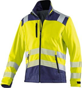 Kübler Softshell Jacke REFLECTIQ PSA 2 in Warngelb/Dunkelblau mit Cordura, Größe 4XL - Bild 1