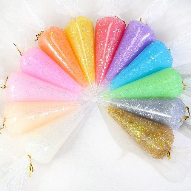 12 Stück Starlight Jelly Kristall-Imitationskleber in Transparent und Multicolour, 70g pro Stück für deine DIY-Projekte wie Handyhüllen oder Haarspangen - Bild 1