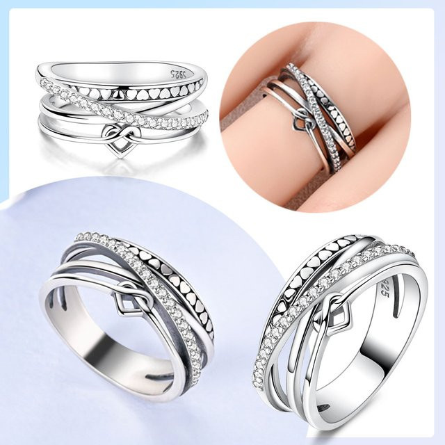 Ring 925 Silber, Stern, Mond, Sonne, Damen - Bild 1