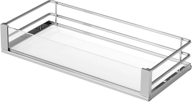 Vauth-Sagel Ablage-Set Sub Side Artline 90 Grad Korpusbreite 300 mm in Silber und Weiß mit satiniertem Glas - Bild 1