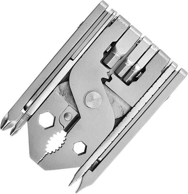 Cool Style Multifunktionales 25 in 1 Multiwerkzeug aus Edelstahl als faltbare Kompaktzange mit Schraubendreher in Weiß und Silber - Bild 1