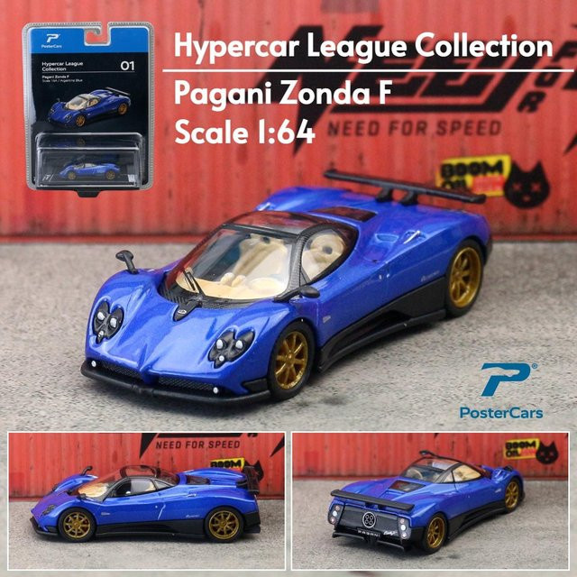 Postercars Pagani Zonda Roadster F, Diecast Fahrzeug, 1:64, ab 14 Jahren - Bild 1