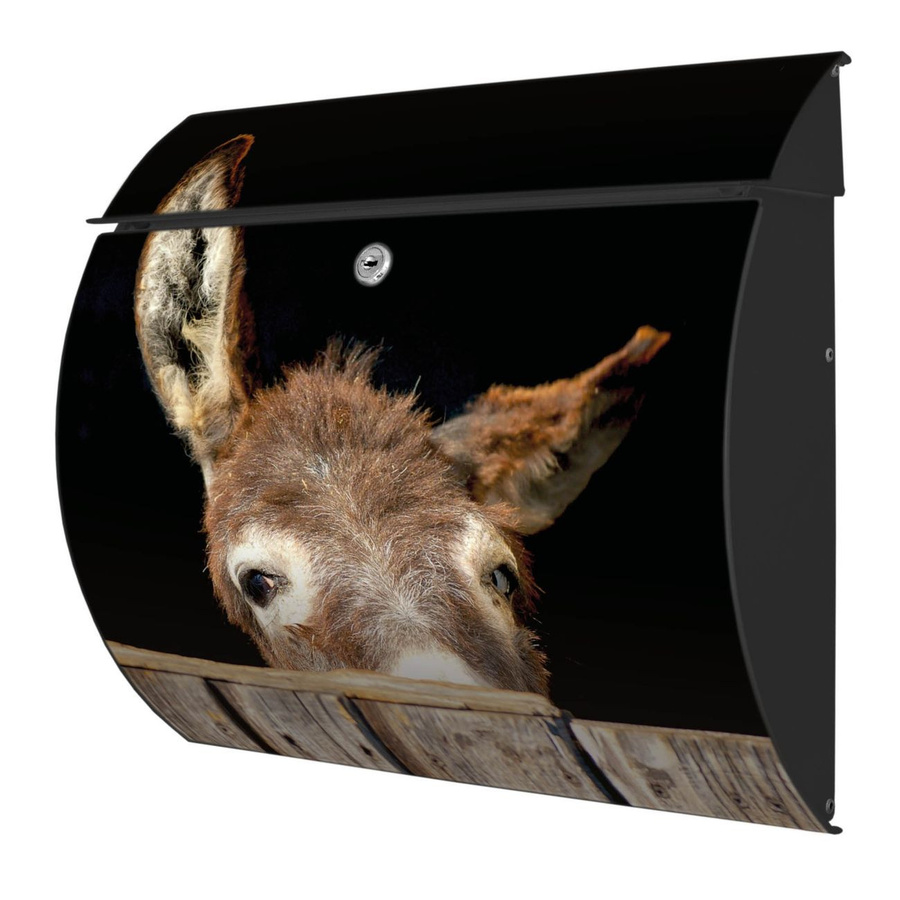 Wandbriefkasten banjado Toscana mit Esel-Motiv von Burg-Wächter in Anthrazit, B/T/H: 38 x 33 x 11 cm - Bild 1