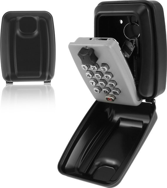 Willstar Key Lock Box zur Wandmontage mit Geheimcode als wetterfester Schlüsselsafe zur Aufbewahrung in Schwarz oder Grau - Bild 1