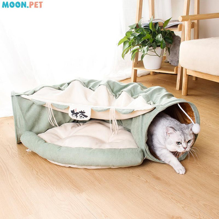 Yiran Furniture Katzen-Tunnel aus Nylon als faltbares Katzenspielzeug für alle Jahreszeiten