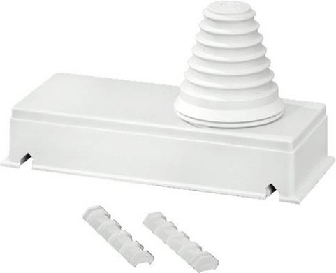 Hensel FP FG 272 Flansch aus Kunststoff in Weiß B: 110 mm, H: 50 mm - Bild 1