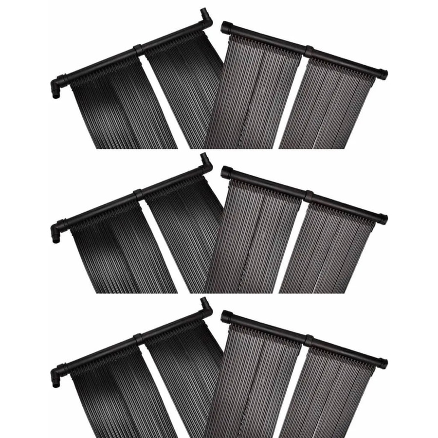 vidaXL Solar-Panel Poolheizung, 6 Stück, Schwarz, B/H: 80 x 620 cm - Bild 2