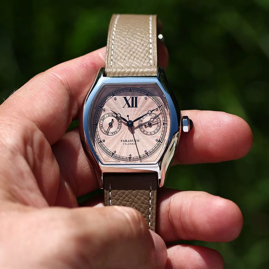 FARASUTE Armbanduhr, Quarz, Edelstahl, 36 mm, Schwarz, Herren - Bild 3