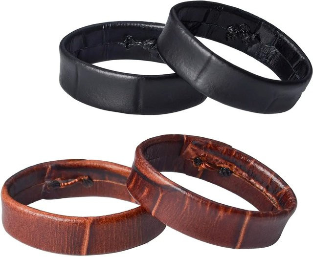 BUBMES Uhrenarmband Leder, Schwarz, Unisex - Bild 1