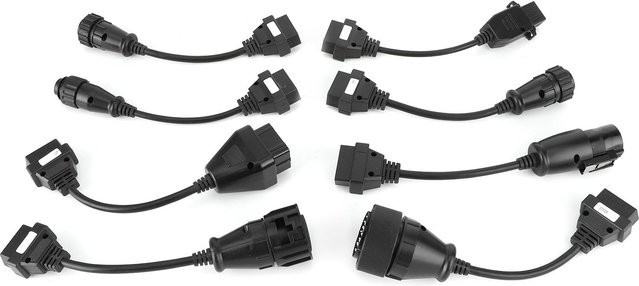 Koogeelife LKW OBD2 Stecker Verlängerungskabel Set, 8 Stück, Schwarz, DC 12 V - Bild 1