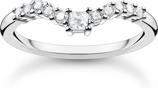 Thomas Sabo Ring, 925 Silber, Zirkonia, Damen, Ringgröße 52 - Bild 1