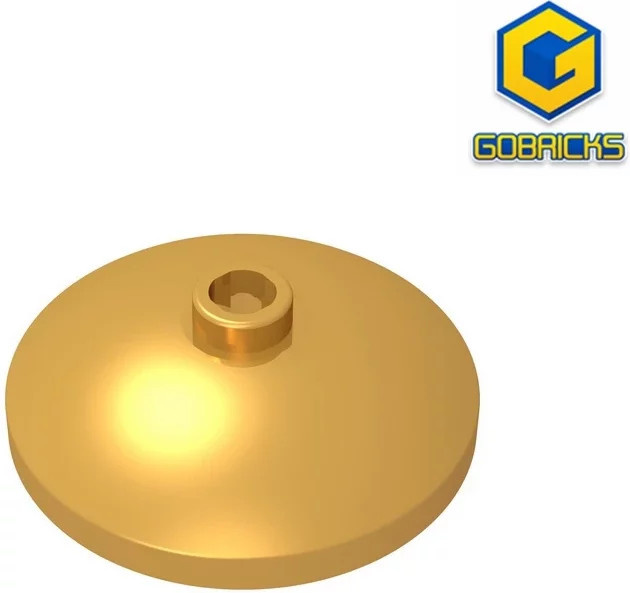 Gobricks GDS-978 Schale 3 x 3 umgekehrt (Radar), Bausteine, Gelb - Bild 1