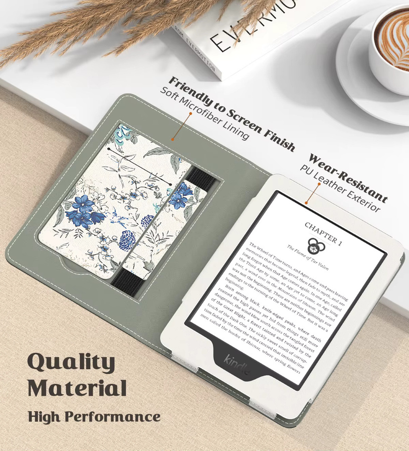 MoKo Schutzhülle für Kindle 6 Zoll (14. Generation 2024/2022 und 10./8. Generation 2019/2016), ultraleichte PU-Hülle - Bild 4