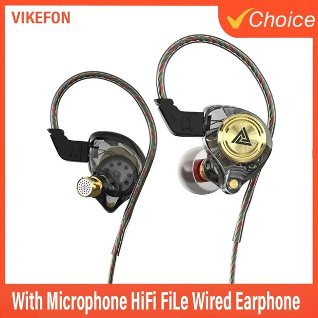 QKZ CK5 FiLe In-Ear Kopfhörer in Rot mit Mikrofon und Geräuschunterdrückung für Gaming und Sport - Bild 1