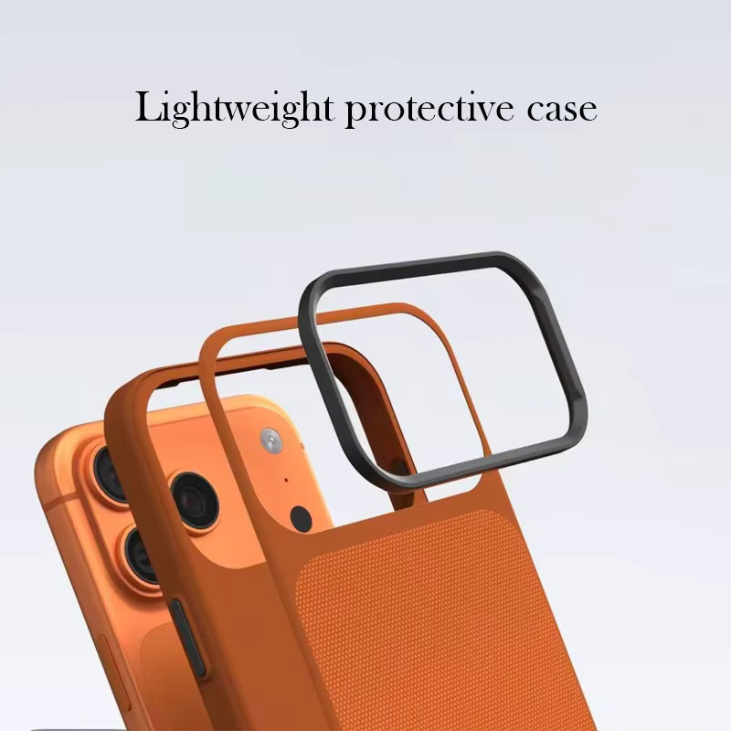 Original magnetische Hülle für OnePlus 13 mit kabellosem Laden in Grau und Orange - Bild 1