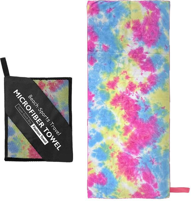 JMG Household Supplies Mikrofaser Strandtuch Tie-Dye in Multicolour, sandfrei und schnelltrocknend, B: 80 cm, L: 180 cm - Bild 1