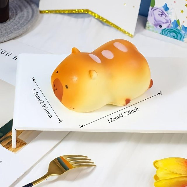 Squishy Capybara Brot, Quetschspielzeug, Anti Stress, Langsamer Rückprall - Bild 1