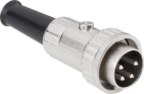 BKL Electronic DIN-Rundsteckverbinder Stecker gerade, 8-polig, Silber und Schwarz - Bild 1