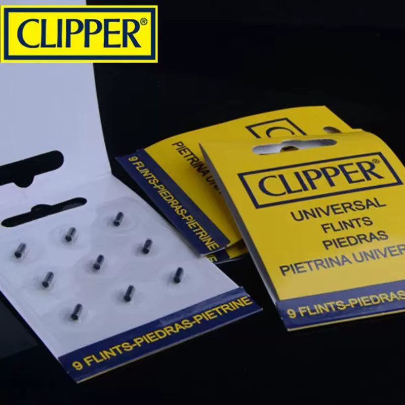 Clipper Kerosin-Feuerzeug Gelb 9er Pack mit 2,3 mm und 5 mm Zündstein - Bild 2