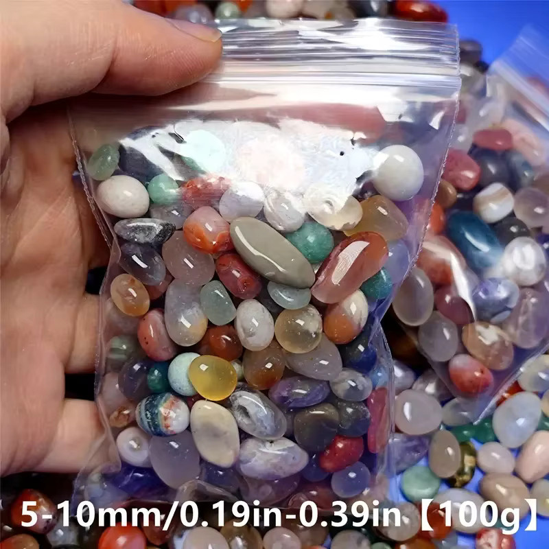Bunte Achat-Kristall-Kieselsteine von sisterstone als natürliche Dekoration für Aquarien und Luftpflanzen, 100 g - Bild 4