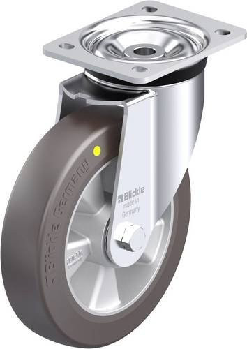 Blickle Stahlblech-Lenkrolle LK-ALST 200K-AS in Silber/Grau mit 200 mm Rad-Durchmesser und 600 kg Tragfähigkeit - Bild 1