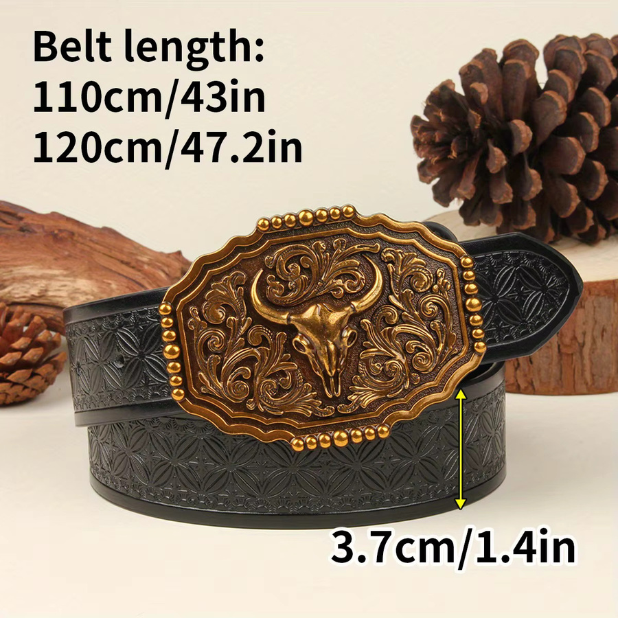 Niu Tou Tang Gürtel, Legierung, unregelmäßiges Muster, Unisex - Bild 2