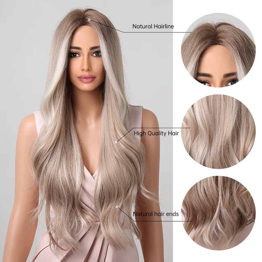 ALAN EATON Kunsthaar-Perücke, Platinblond mit weißen Highlights, Damen - Bild 2