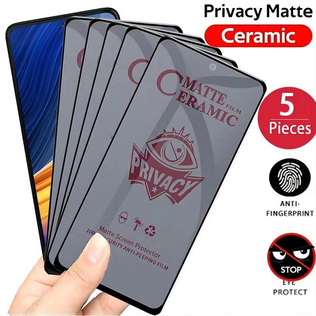 Matte Keramik-Sichtschutzfolie für Xiaomi Poco X7 X6 Pro F7 F5 M7 Pro M6 M5S X5 X3 F3, transparent - Bild 1