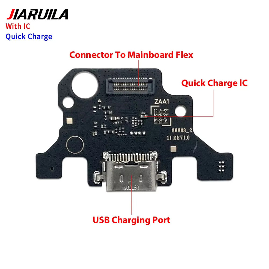 Samsung Tab A9 Plus USB-C Ladeanschlussplatine mit Flexkabel für SM-X210 SM-X215 SM-X216 in Schwarz - Bild 2