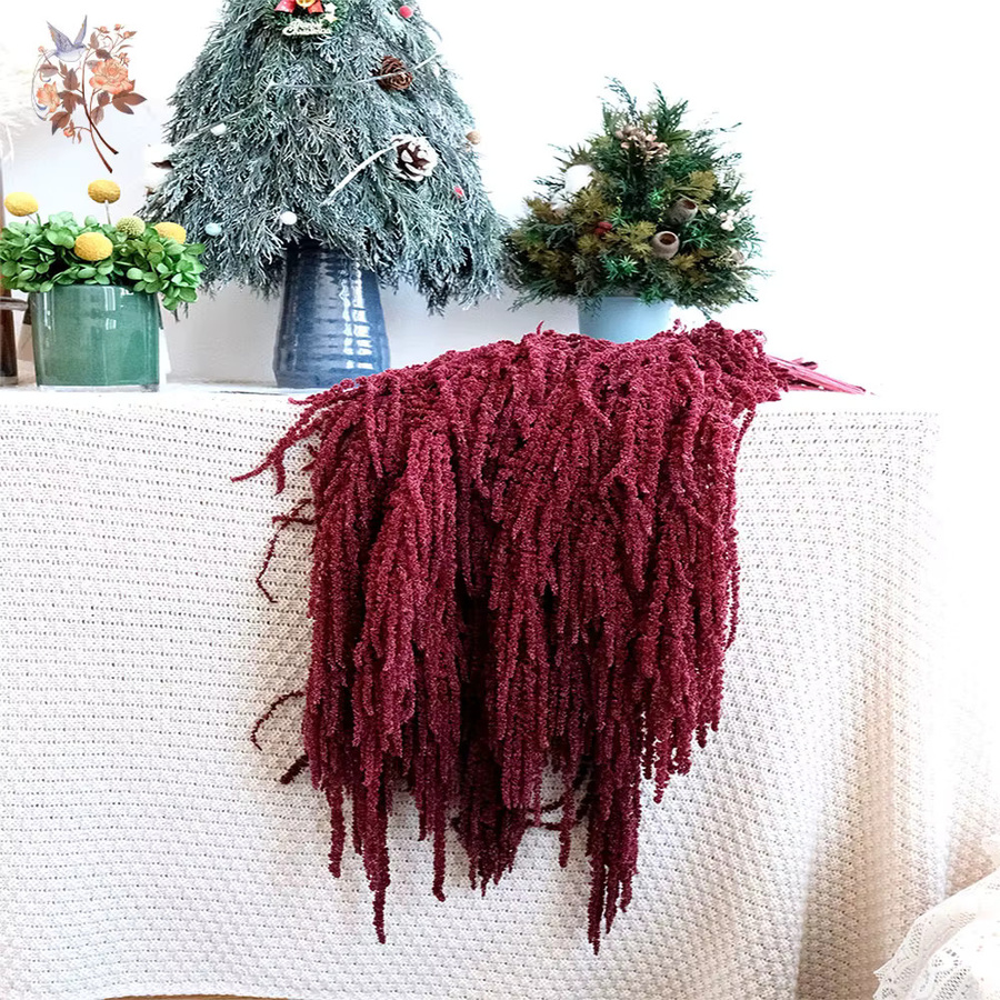 3 Stück hängende getrocknete Blumen von YN HI FLOWER ENJOY YOUR LIFE in Rot für Weihnachtsdekoration, Hochzeiten und Gartenarrangements - Bild 3