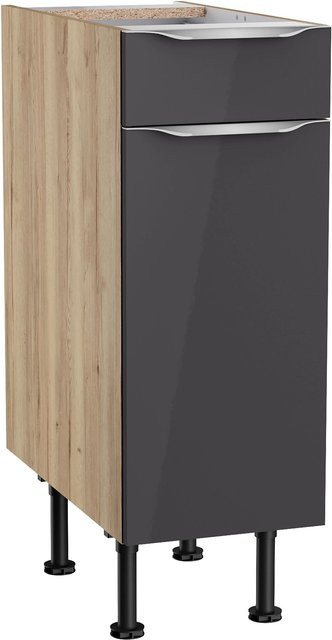 Optifit Küchen-Unterschrank Linus in Anthrazit-Wildeiche, B/T/H: 30 x 58,4 x 87 cm - Bild 1