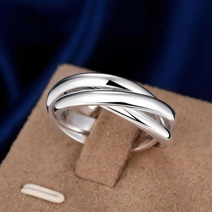 URMYLADY Ring 925 Silber, drei Kreise, Damen - Bild 4