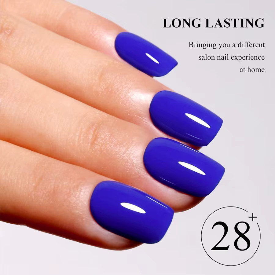 QAZIXU Nagellack-Gel, Klein Blue, Glänzend, 10 ml - Bild 6