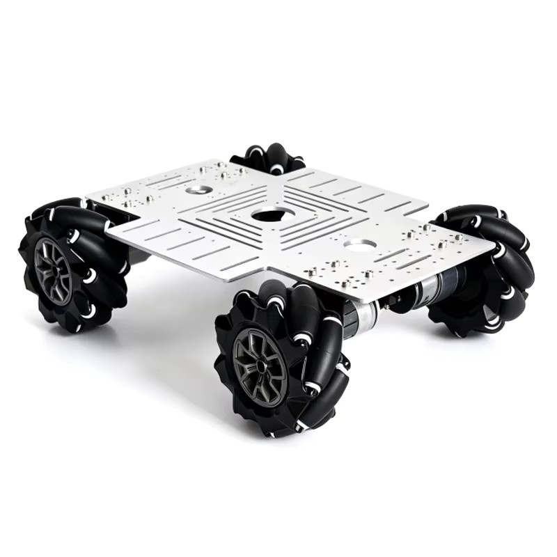 YoufangSmart Schwerlast-4WD-Mecanum-Rad-Roboterauto, Schwarz, Metall - Bild 4