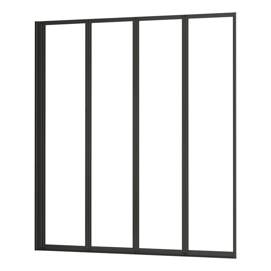 AICA Faltbare Badewanneauaufsatz Duschwand aus ESG Sicherheitsglas in Schwarz und Transparent, B: 90 cm, H: 140 cm - Bild 2