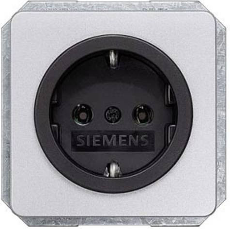 Siemens Schalterprogramm Steckdose in Silber und Schwarz 5UB1463 - Bild 1
