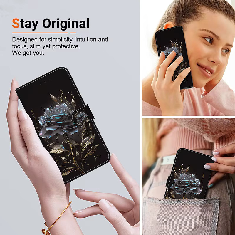 Magnetische Cartoon Brieftasche mit Standfunktion als Flip Cover für Motorola Moto G10 G22 G30 G51 G52 G42 G62 G72 G73 G60 Play G8 G9 Power - Bild 3
