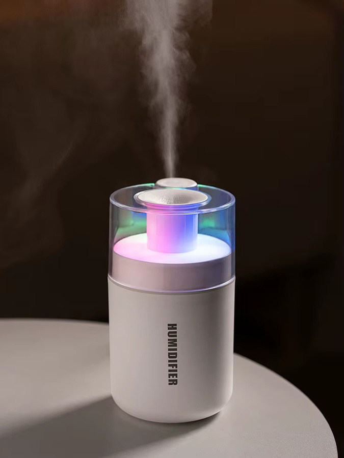 HAOYUNMA Tragbarer Ultraschall-Luftbefeuchter mit 2 Nebelmodi und 7 Farblichtern in Weiß, 180 ml - Bild 6