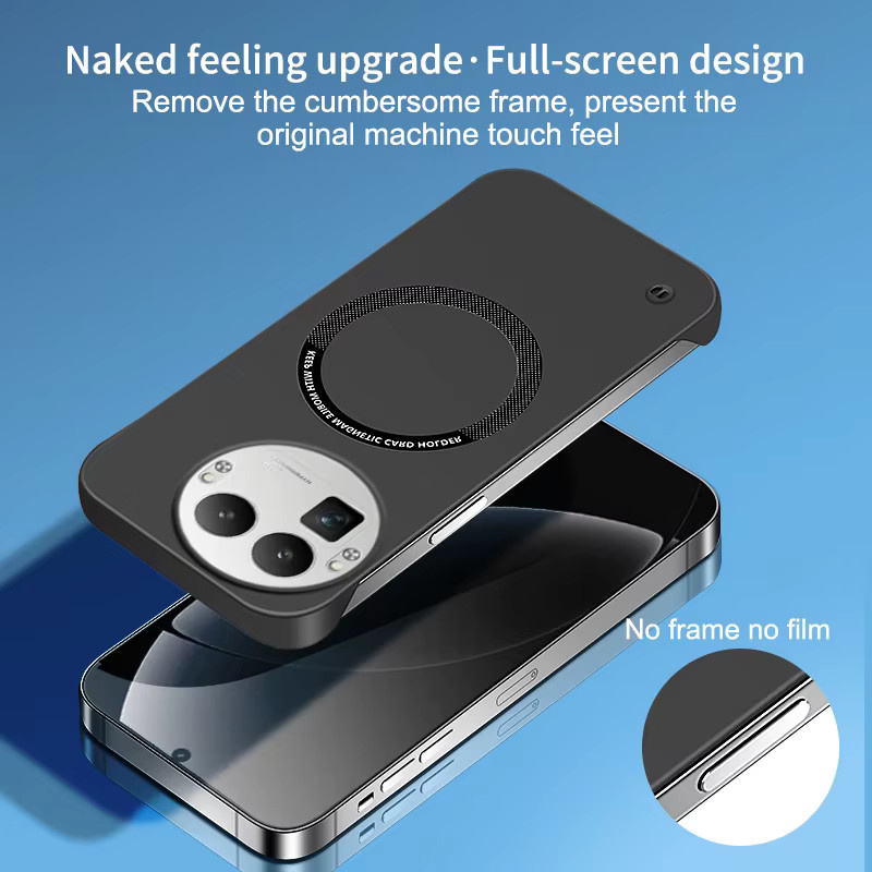 Magnetische und ultradünne Handyhülle für OPPO Realme GT 8 und GT8 Pro 5G in Orange, rahmenlose Schutzhülle aus hartem PC mit hautfreundlicher Rückseite - Bild 6