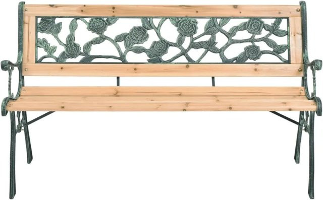 vidaXL Gartenbank aus Holz in Braun mit nostalgischem Design, Breite: 122 cm - Bild 1