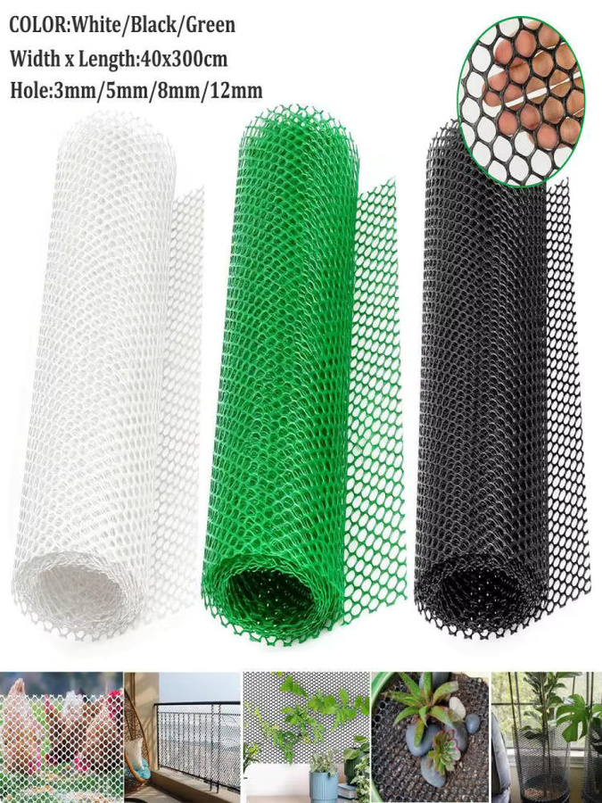 Grüner Kunststoff-Maschendrahtzaun als Hühnerdraht für Garten und Tiergehege, Höhe: 40 cm, Länge: 300 cm - Bild 7