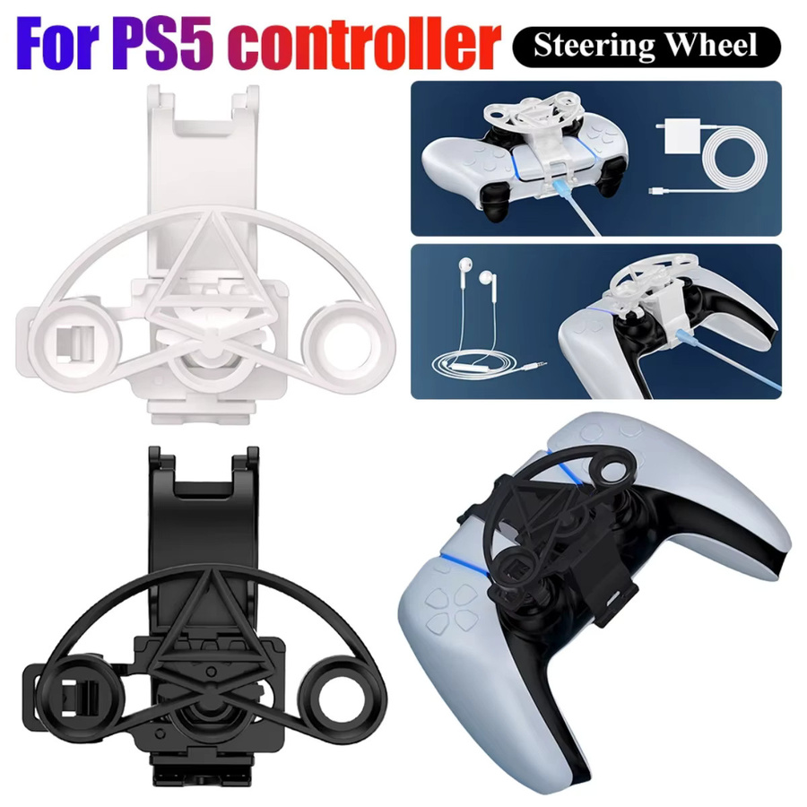 Gryan Mini-Lenkrad für PS5 Game Controller in Weiß für Rennspiele aus 3D-Druck - Bild 5