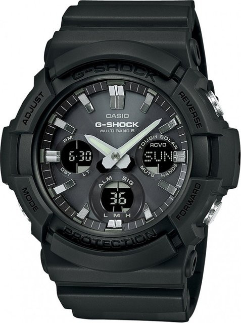 Casio G-Shock Armbanduhr, Solar, Analog-Digital, Kunststoff, Schwarz, 52 mm, Herren - Bild 1