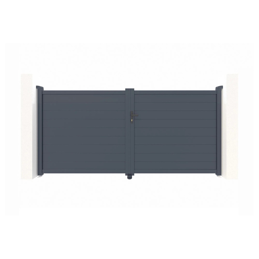 Casanoov Elektrisches Flügeltor Eiger aus Aluminium in Anthrazit und Grau mit Drehtorantrieb Ranger B150, B/H: 305 x 163 cm - Bild 2